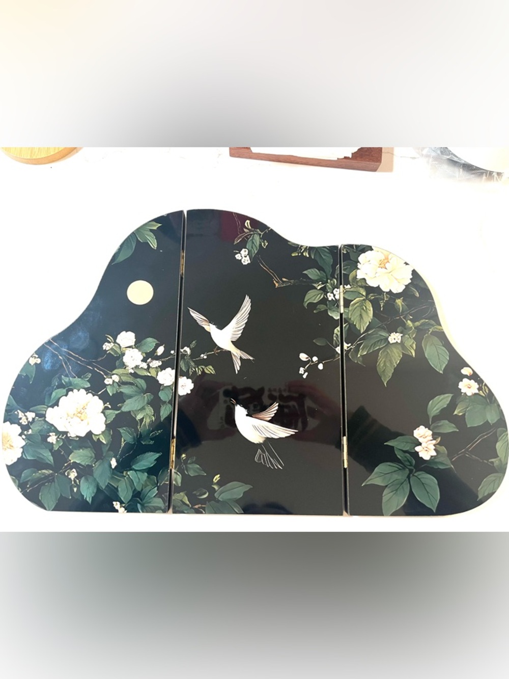 Flower Branches Startle the Magpies– Brand New 3-Panel Decorative Folding Screen